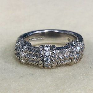 Judith Ripka Rope Diamonique & CZ Ring